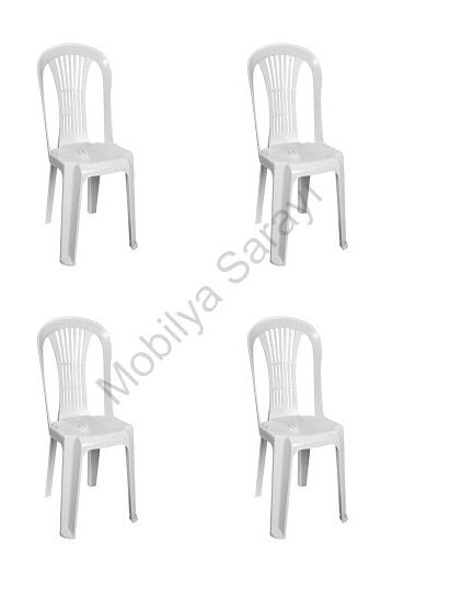 Plastik Bahçe Balkon Sandalyesi (4 Adet)