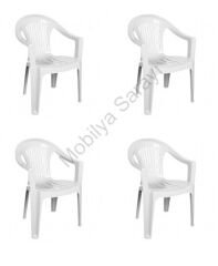 Plastik Bahçe Balkon Koltuğu (4 Adet)